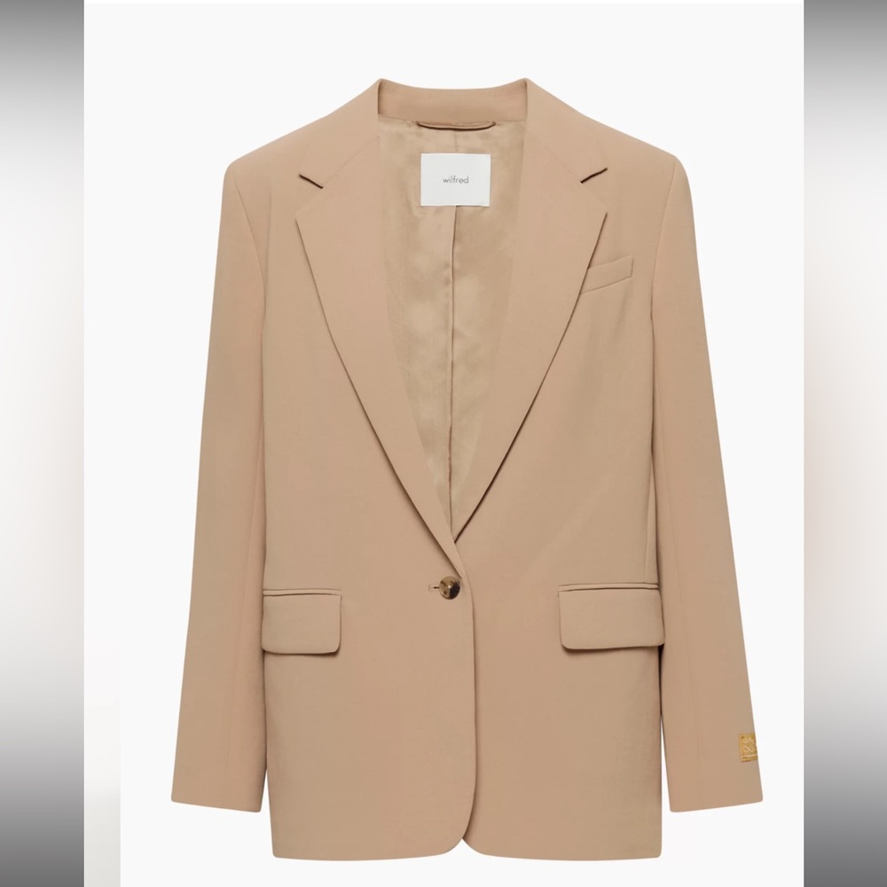 Aritzia Wilfred Generation Blazer Gold Camel